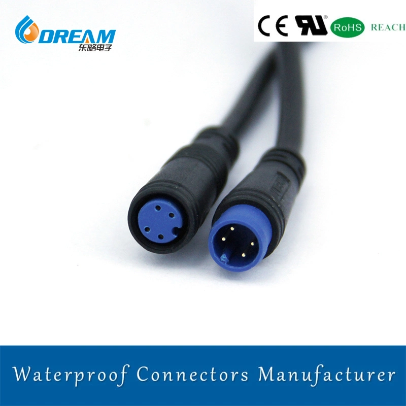 IP66 Water Proof 6 Pole Wire Connector for Bicycle Wire Connector M8