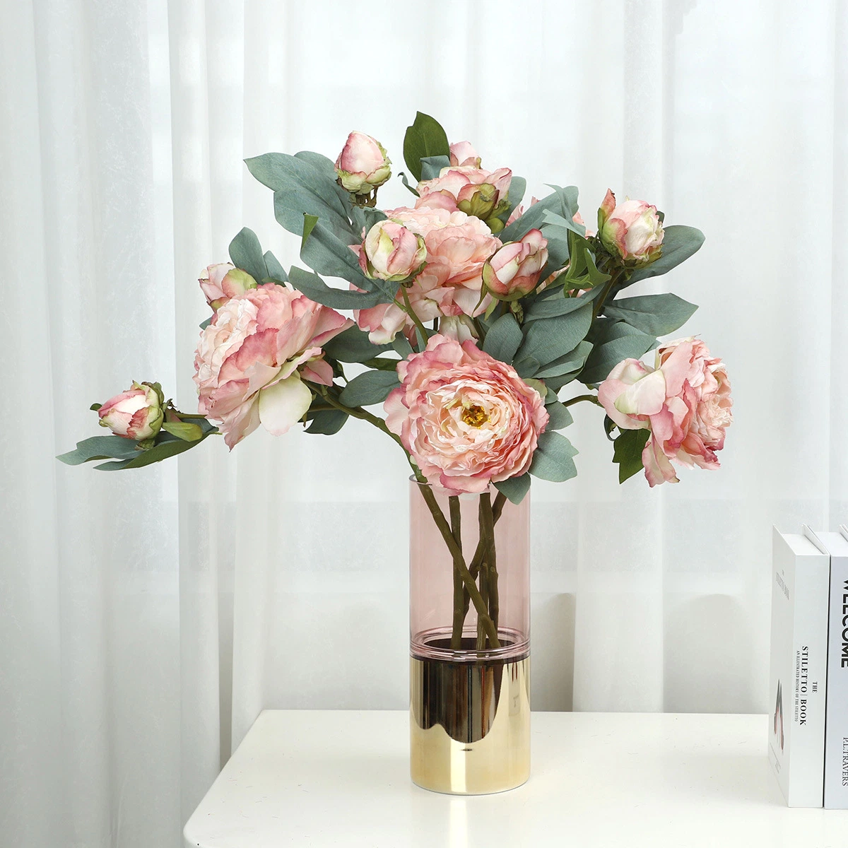 Cheap Silk Flower Wholesale Peony Artificial Flower for Wedding Home Decoration