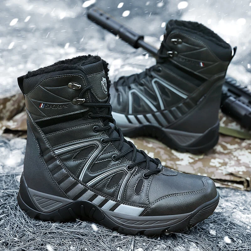 Men's Plus Size Outdoor Padded Waterproof Snow Boots Lightweight Hiking Boots