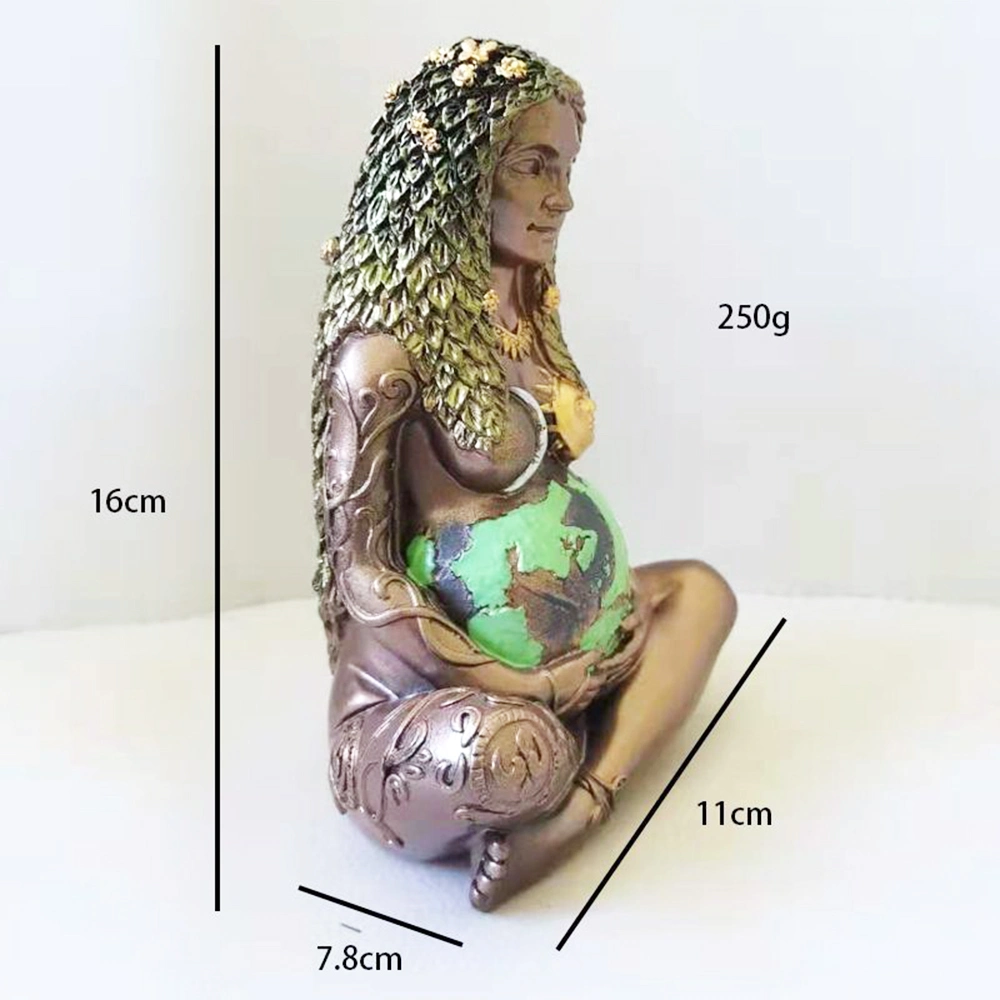 Millennial Gaia Statue, Ghia Mother Earth Sculpture, Resin Figurine Art for Home and Garden Decoration