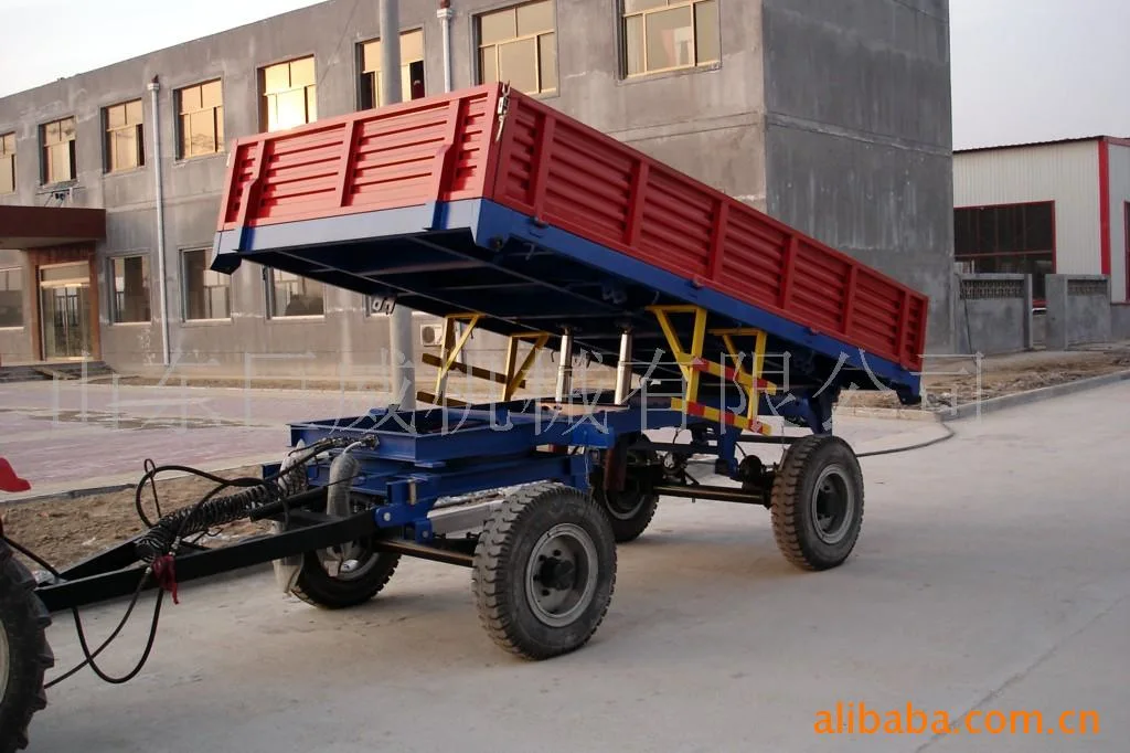 5t Farm ATV Hydraulic Trailer Agricultural Machinery Single and Double Axis Tractor Mini Trailers for Farm