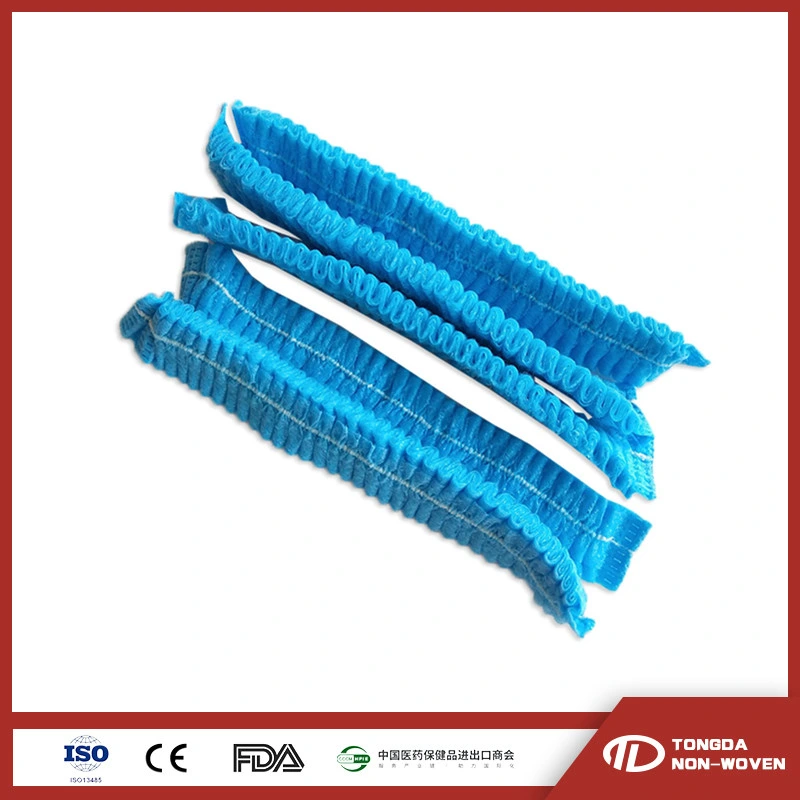 Surgical Disposable Hair Net Medical Clip Caps Non Woven Head Cover