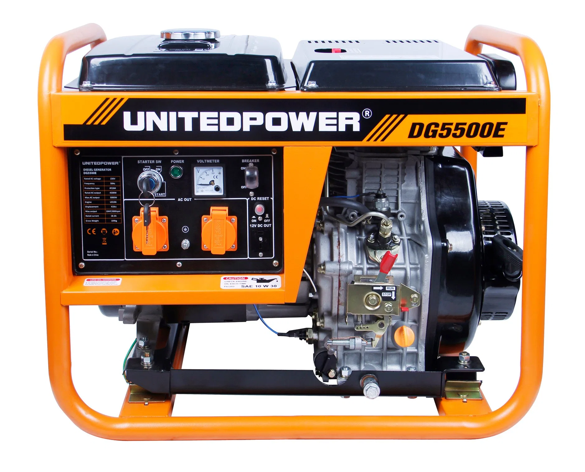 Unitedpower 200cc 5HP Air Cooled Auto Electric Portable Power Diesel Engine for Sale