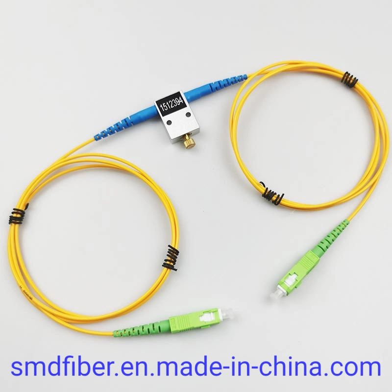 Atenuador ajustable de fibra SC APC 0-60dB variable mecánica en línea Tipo atenuador óptico monomodo