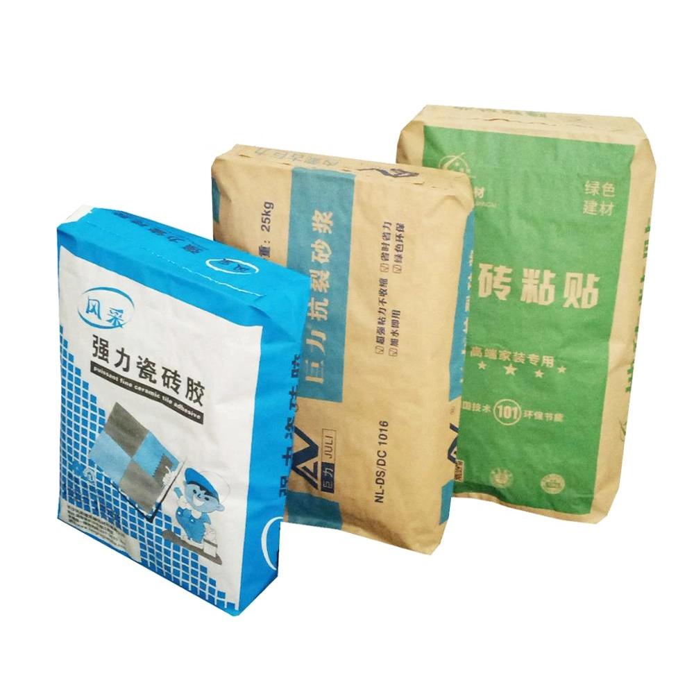 15kg 20kg de la parte superior de la válvula de la bolsa de papel kraft para pared Putty China fabricantes Venta caliente bolsa de embalaje