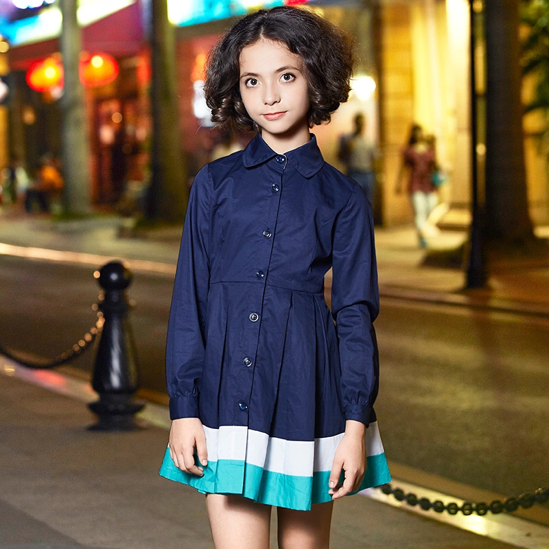 L'école usine uniforme bleu marine à bon marché de gros de l'école Shirts