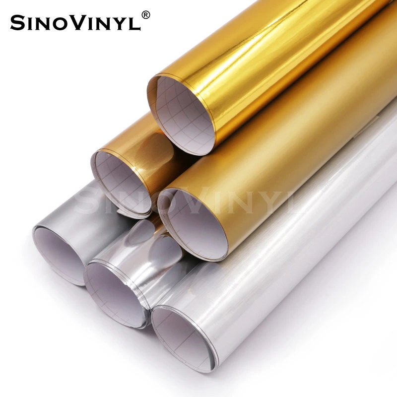 SINOVINYL Metallic Matte Gloss Laser Rainbow Reflective Cutter Plotter Self Adhesive Vinyl Roll