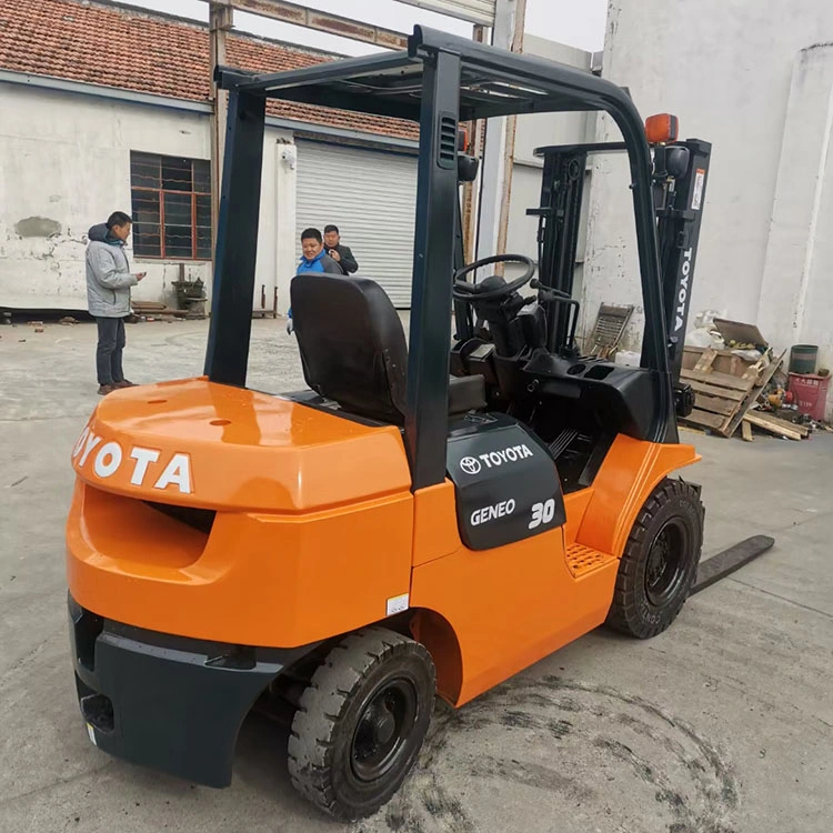 Used Japan Toyota Four-Wheel Electric Diesel Forklift 3 Tons Hangcha Forklift