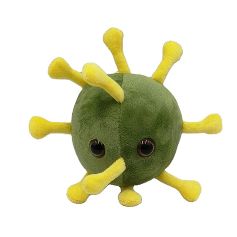 Custom Made 15cm Round Plastic Eyes Lifelike Soft Stuffed Virus Doll Plush Toys Wholesale/Supplier