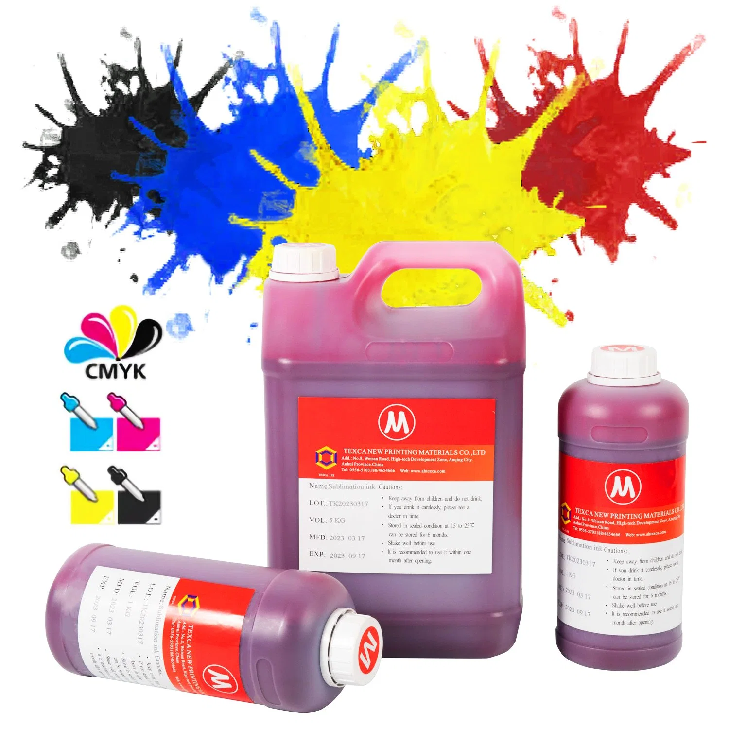 Sublimation Printing Inks Water Based Pigment Ink Supply T-Shirt Printing Textile 1kg 5kg