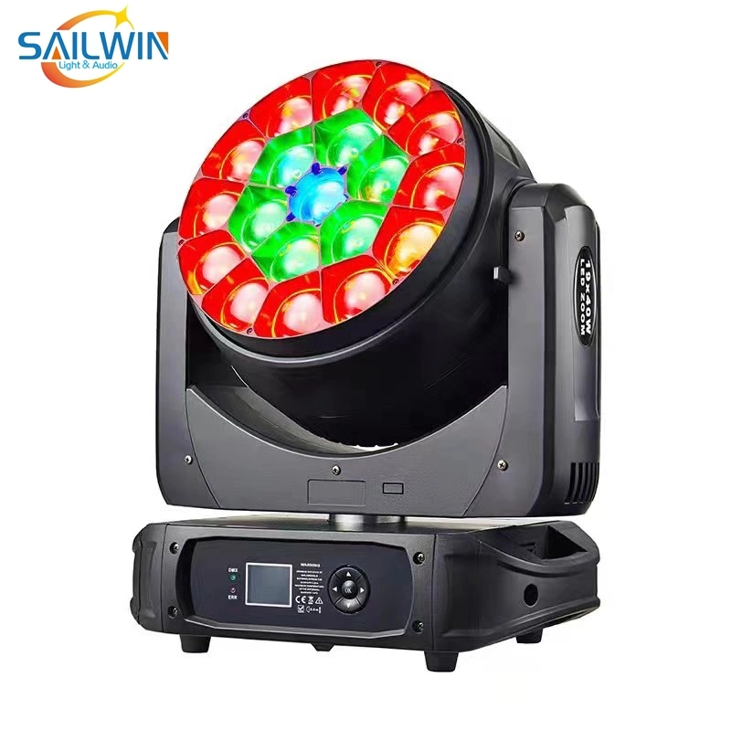 Nueva llegada 19X40W RGBW Zoom LED faro móvil Gran Bee Eye Lighting con Powercon