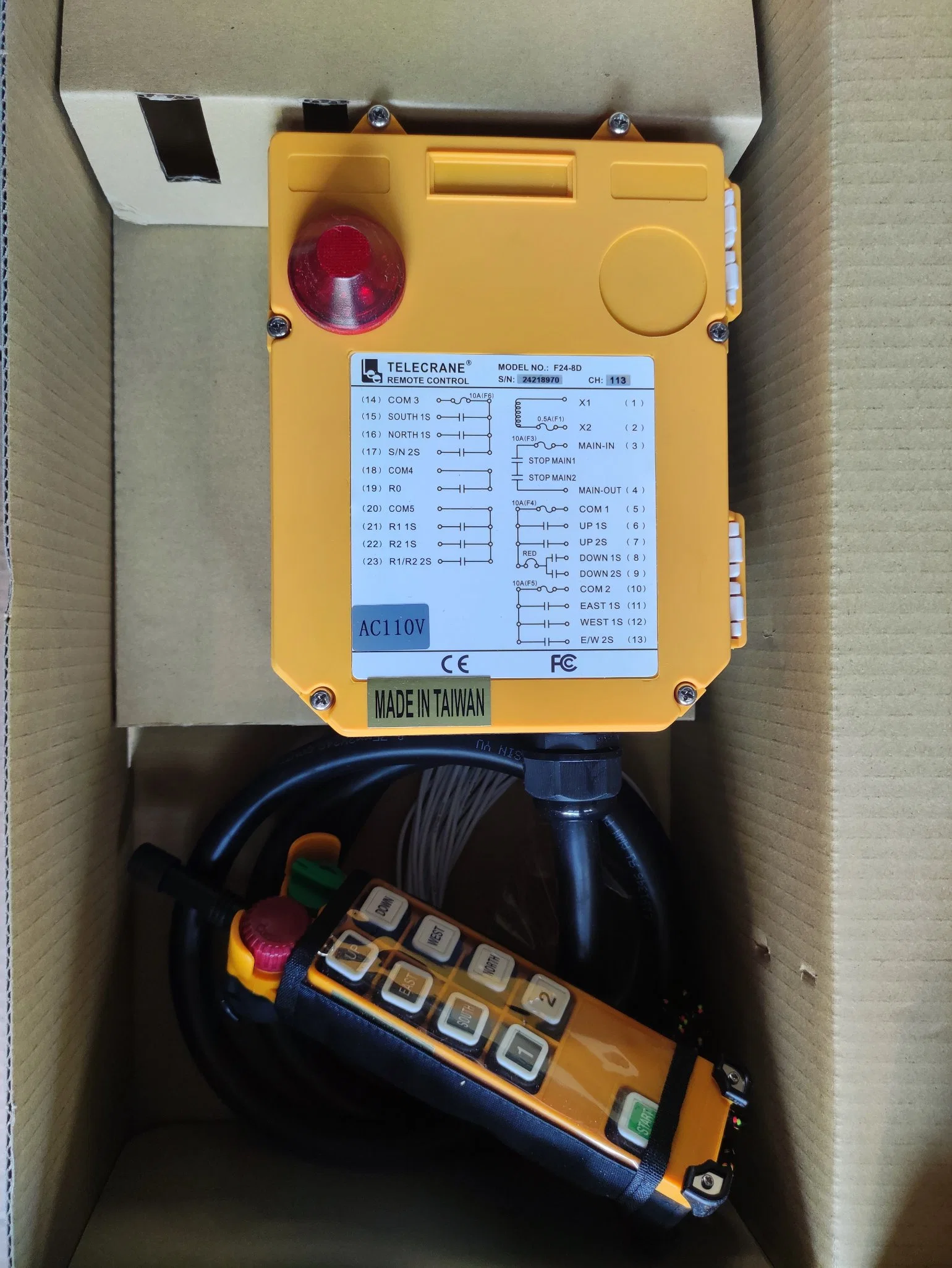 F24-8d Telecrane Wireless Remote Control Device for Crane