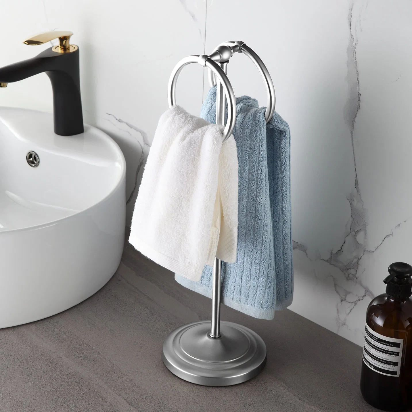 Countertops Towel Holder Hanging Stainless Steel Stand Fingertip Towel Ring