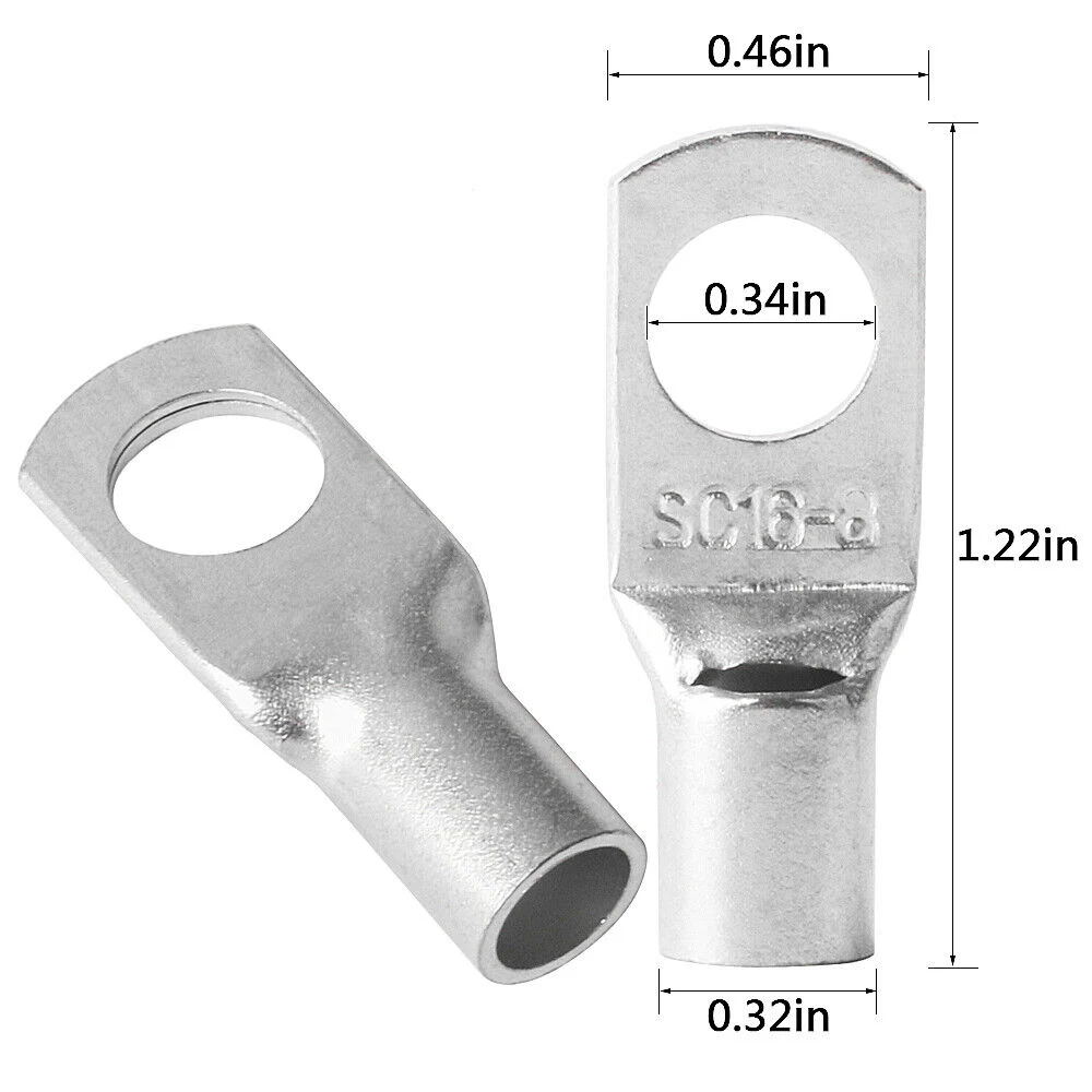 Pièces d'emboutissage en laiton sur mesure bornes en cuivre batterie Sertissage de cosse à œillet pour câble de soudage (toutes tailles)