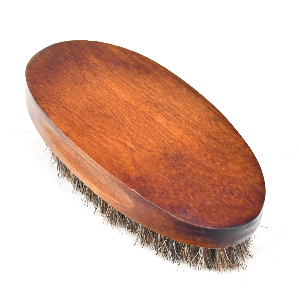 Wholesale/Supplier OEM 100% Horse Hair Wooden Shoe Brush Oval Shape Shoe Brush for Cleaning