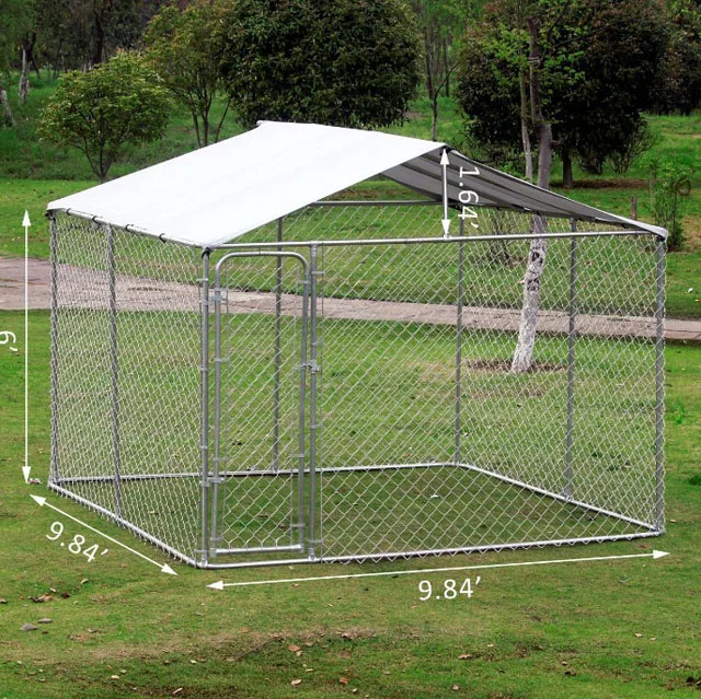 6 FT X 10 Chain Link Outdoor Dog Run Kennel Cage Pet Animal Pen Backyard