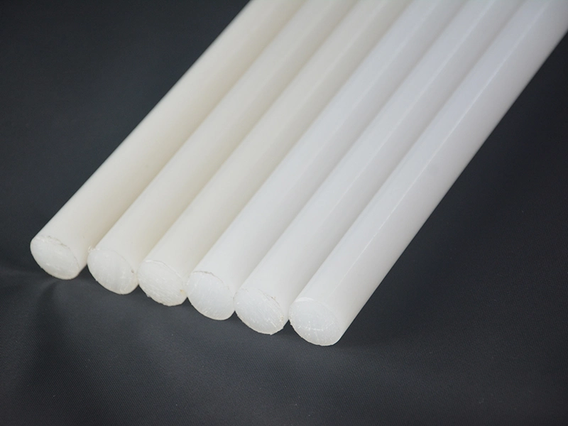 High Performance Extruded High Hardness White PVDF Short Plastic Rod for Electrical