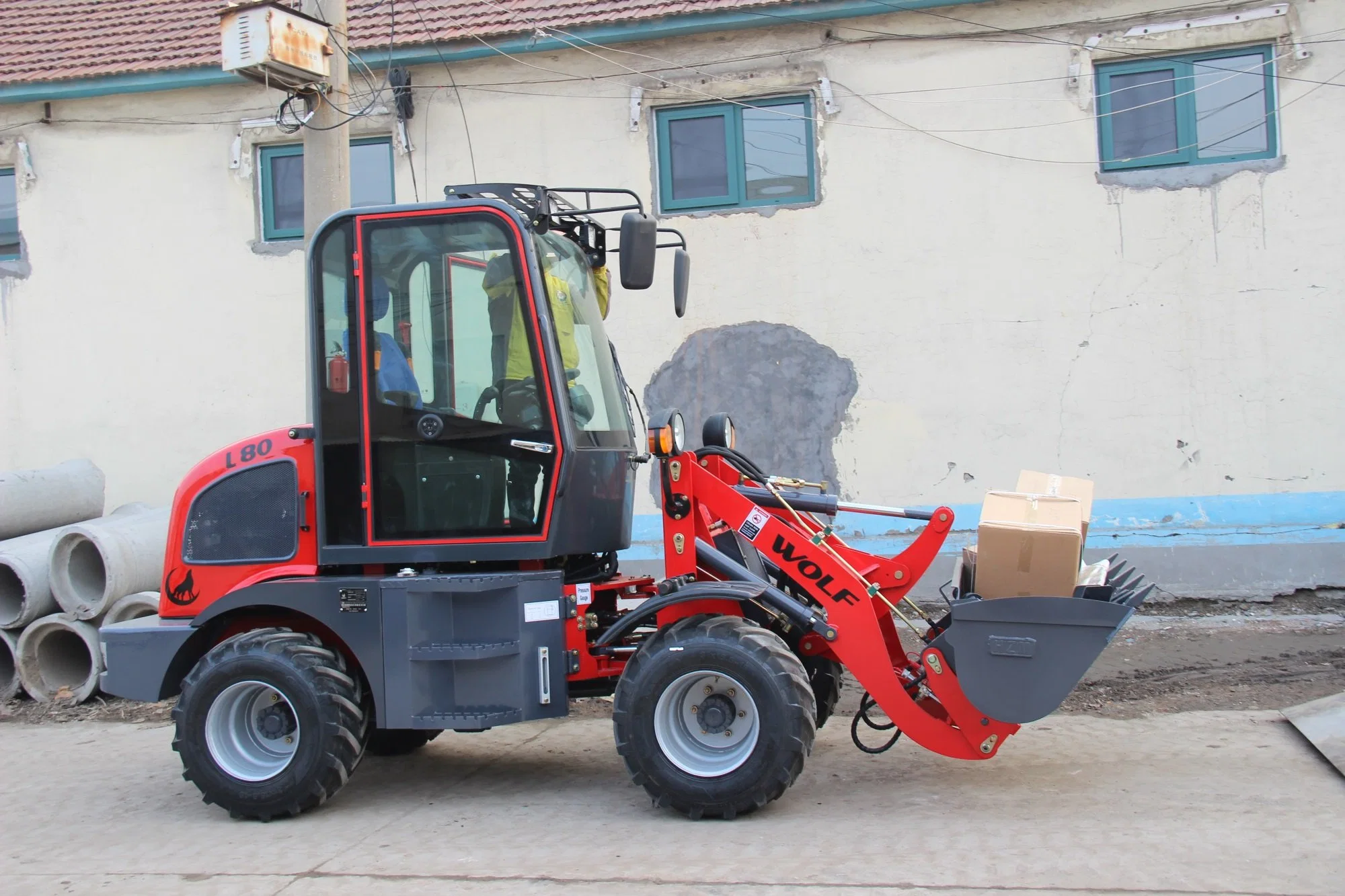 New Model Powerful Zl08 with Pallet Fork Loader