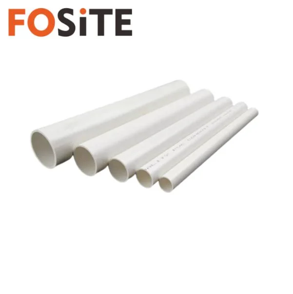 Fosite anpassbare PVC-Entwässerungsrohr 90mm Hart PVC Weiß Blau Orangefarbener Abwasserschlauch