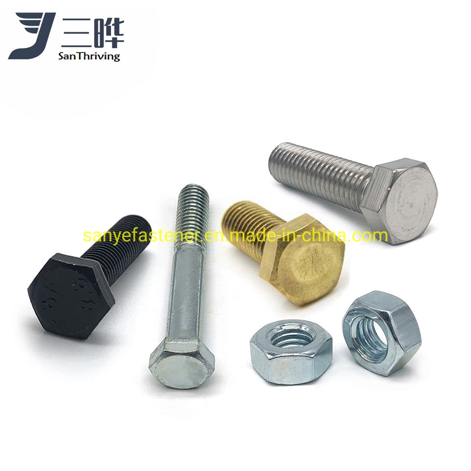 Standard Bolts Carbon Steel Hex Bolt and Nut