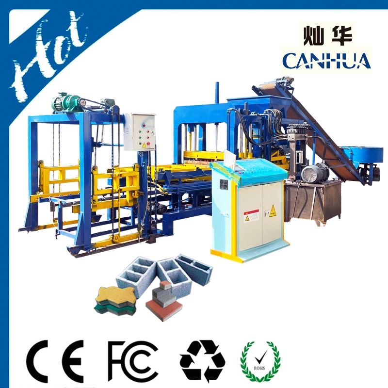 Qt4-15 simple Full Automatic Hollow Block Solid Brick Machine producción Línea de venta