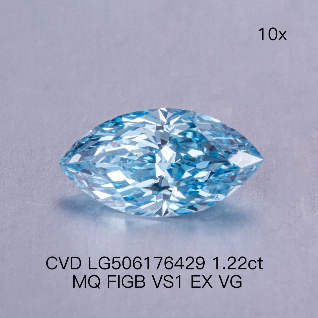 precio de fábrica de gemas Messi Fancy forma 1-2CT diamante CVD sueltos laboratorio azul crecido Diamond