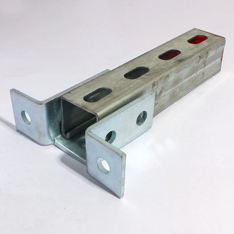 Galvanized Fasteners Mounting Hardware Steel Base Plates for Strut Channels Channel Strut Fittings