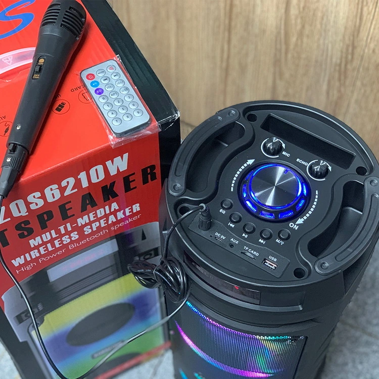 LED de alta potencia RGB luz escenario inalámbrico Fiesta Karaoke exterior Altavoz Bluetooth