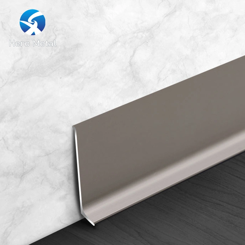 Foshan Contempary Wall Protection Anodized Stainless Steel Skirting Baseboard