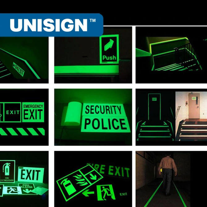 Unisign Standard Quality Photoluminescent Film 4 Hours Glowing in Dark