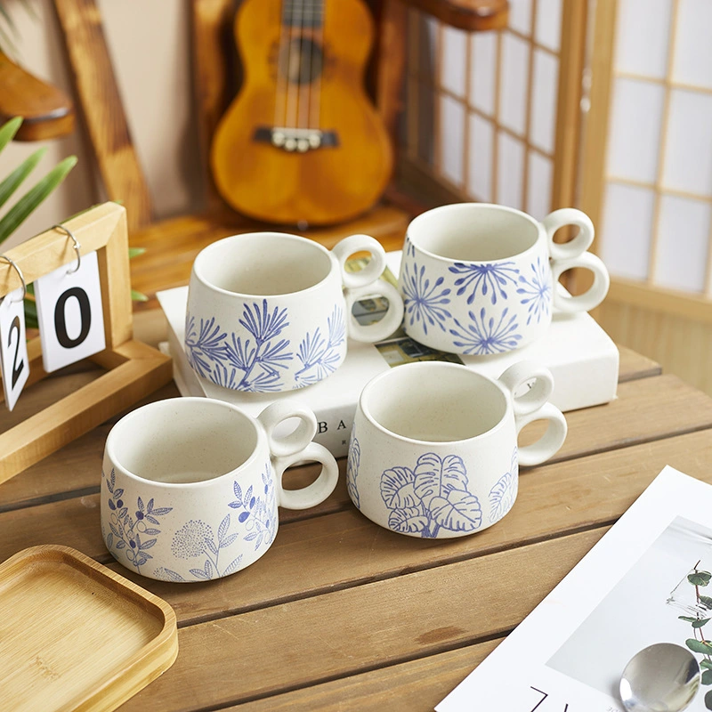 Customized Wholesale/Supplier Ins Style Coffee Cup Gifts Breakfast Ceramic Mug Set