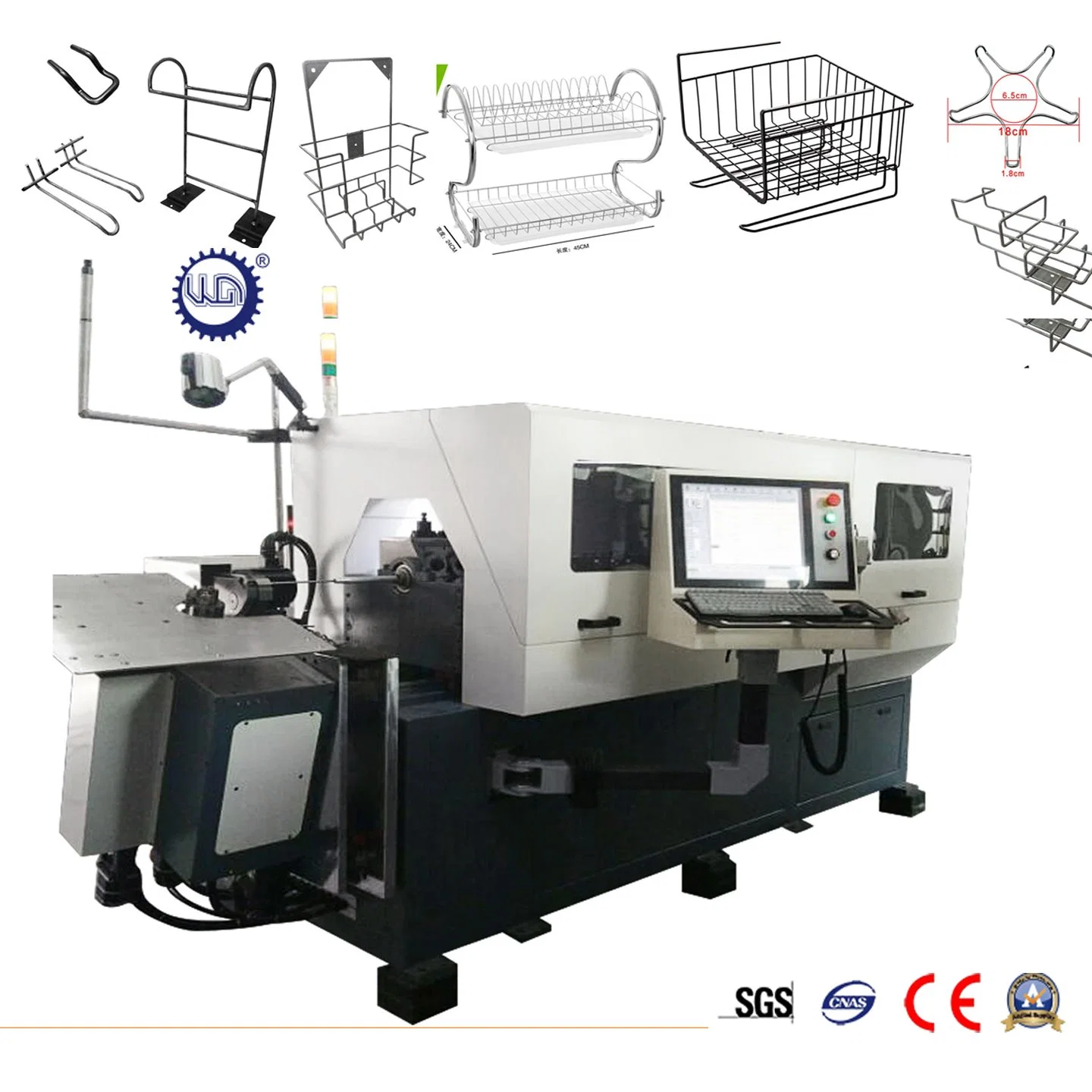 Machine de cintrage de fil CNC 3D pour chariot de supermarché 5% de réduction