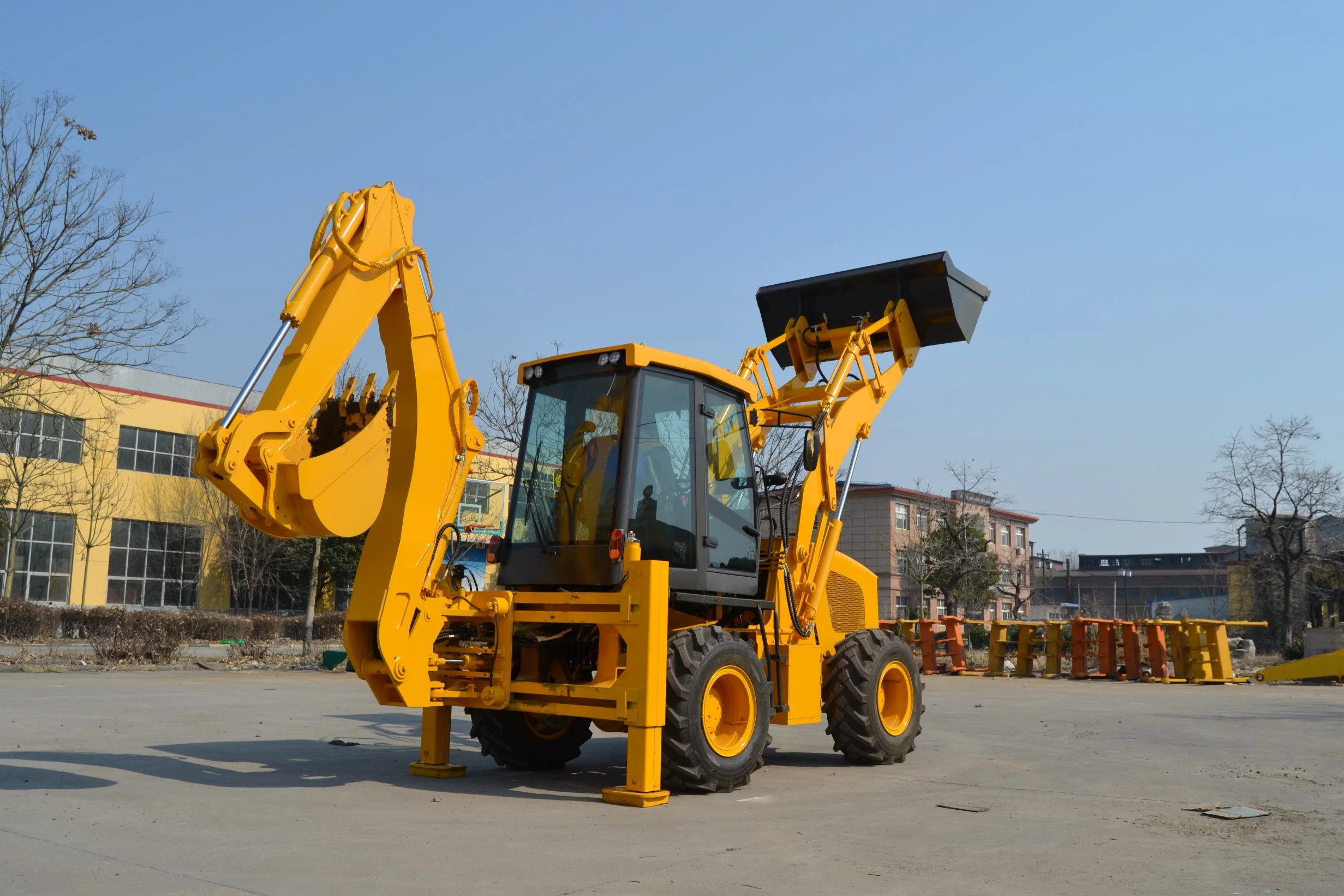 Forload Backhoe Excavator with Digging Bucket, Mini 50HP Tractor with Tlb of Wz30-25 Model