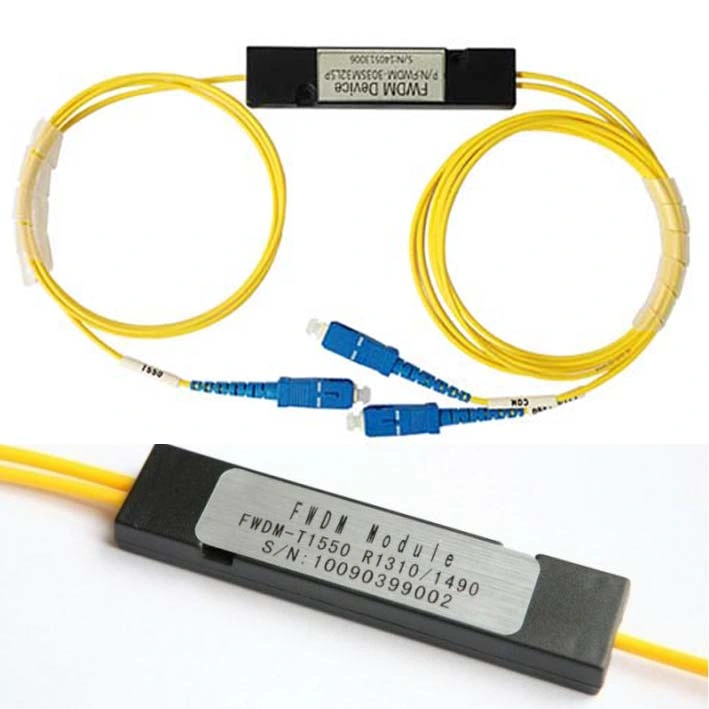 1X2 Fwdm 1310 nm 1490nm 1550nm Filtrar WDM para FTTX