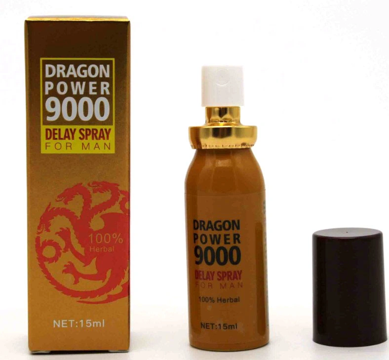 Échantillon gratuit 100% Herbal Dragon Power 9000 Produits sexuels Spray retardant pour hommes Longue performance de résistance précoce