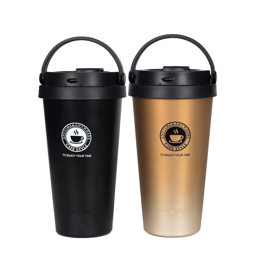 Promotional High Quality 18/8 Stainless Steel Thermos Vacuum Insulated Coffee Mug with Handle