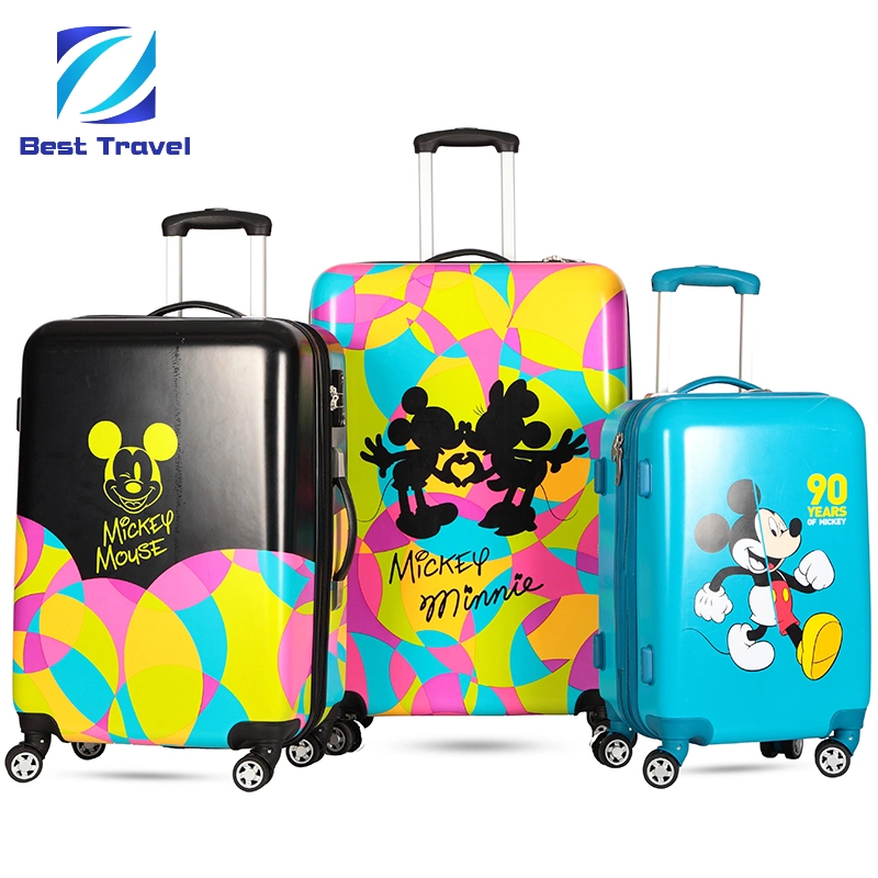 Customize Spinner ABS PC Printing Luggage Travel Trolley Suitcase