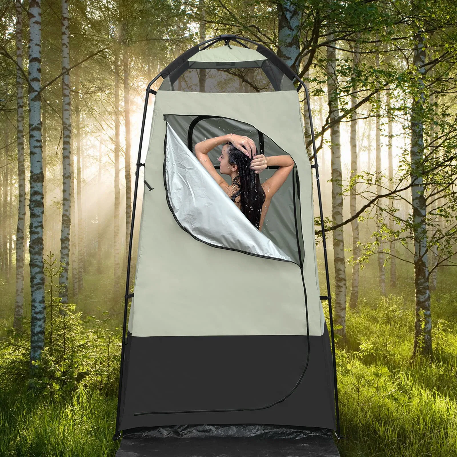 Abri de pluie Toilette portable Salle de change intimité Tente de douche pour le camping à la plage