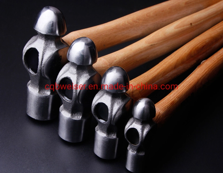 Wood Fiber Handle Polished Ball Pein Hammer