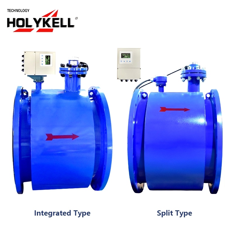 Holykell DN200 la calidad de alta precisión Non-Full Ss tubo medidor de flujo electromagnético Digital