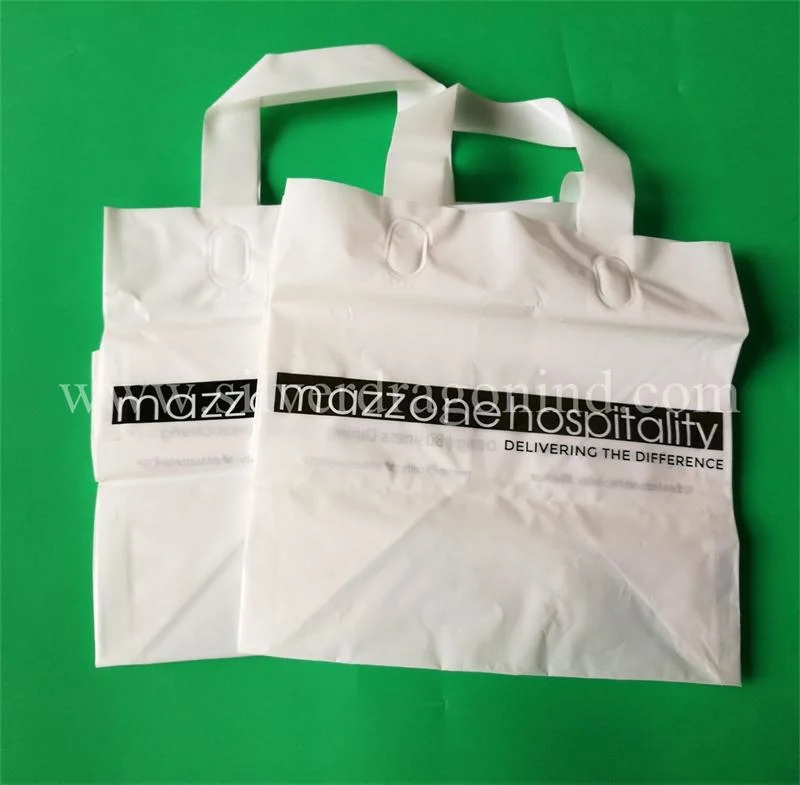 Custom Printed Food Delivery Bag, Square Bottom Plastic Bag