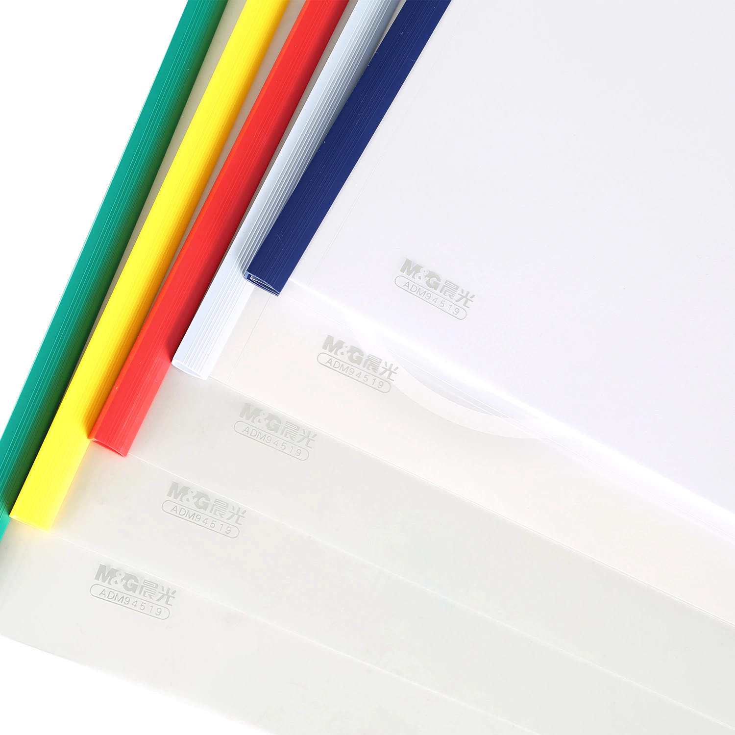 Colorful Bars Single-Ply Document File Sliding Bar PVC Report File