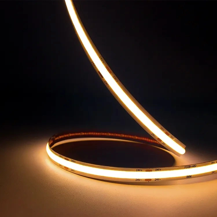 COB Strip Light 480 Dotless COB LED Strip Light White Warm White Light 12V Flexible COB LED Strip Lights for Room Decoration