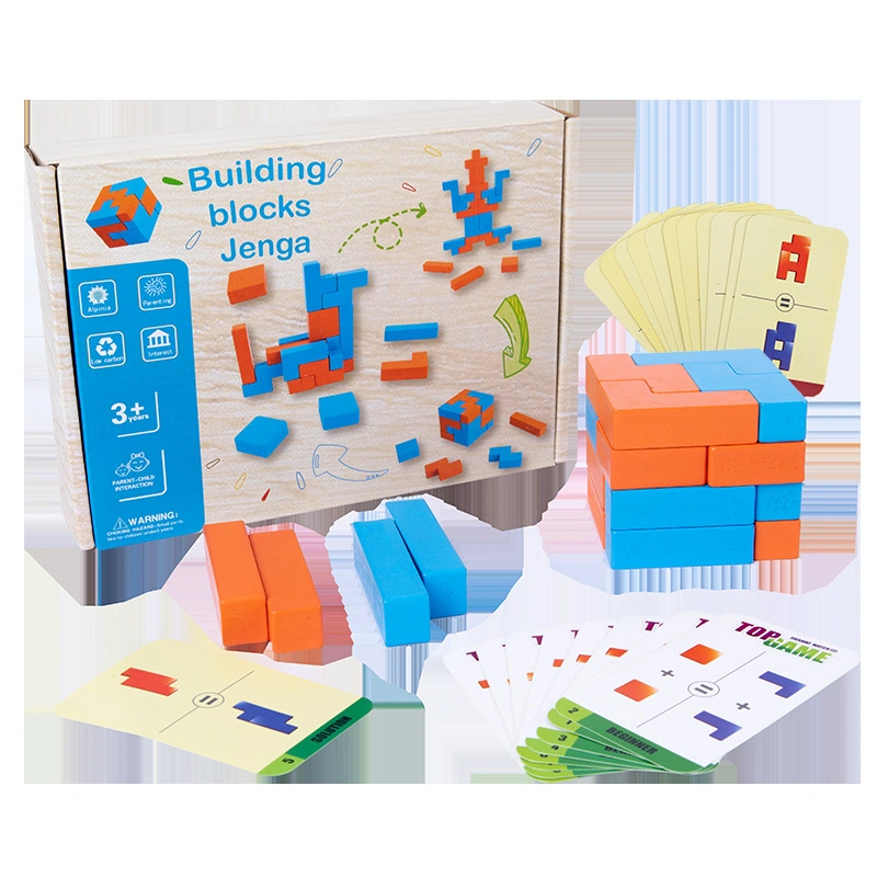 Magic Cube Building blocos empilhar espaço imaginação Madeira Educacional Toy