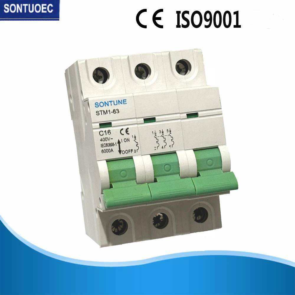 Single Pole Smart MCB Circuit Breaker Stm1-63 1p 32A High Breaking Capacity
