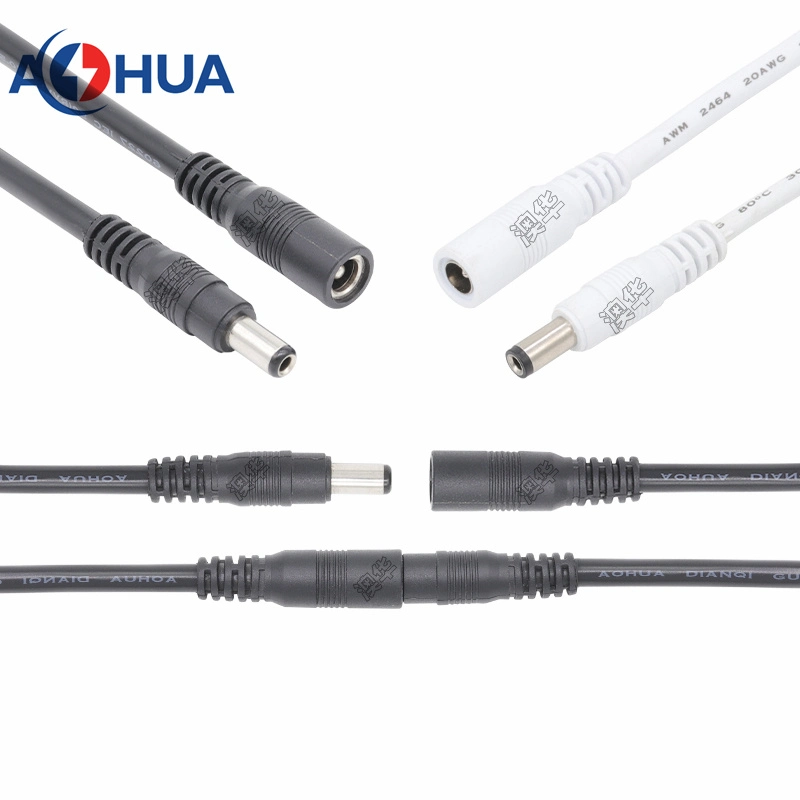 M11 DC Conector hembra macho rápido 5.5*5.5*2,5 mm de 2,1 mm Tipo de alimentación de señal de baja corriente Pre-Wireplug con Cabl para vídeo y audio equipo de Monitor de seguridad CCTV