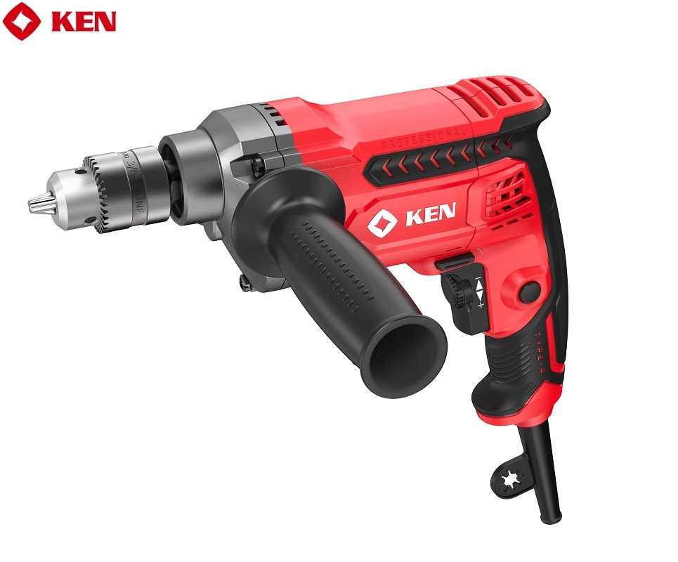 Electric Drill with 10mm Metal Chuck, Hand Drill with Auxiliary Handle