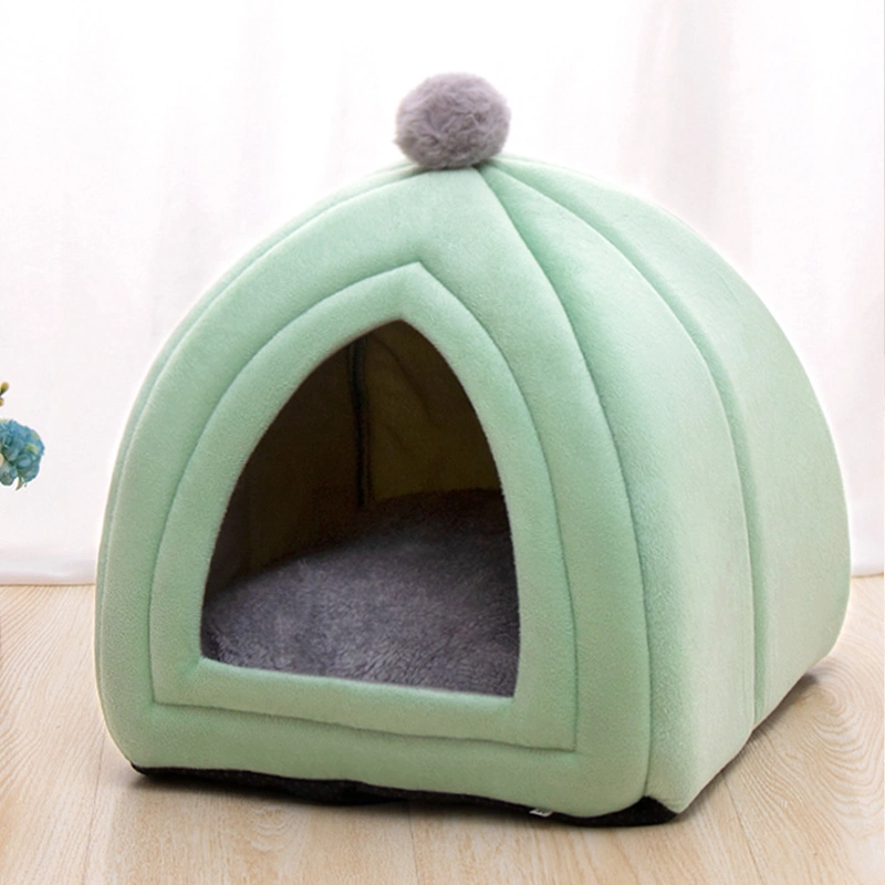 100% Cotton Novelty Calming Solid Donut Cave House Pet Nest Cat Beds House for Homemade Cats for Sale