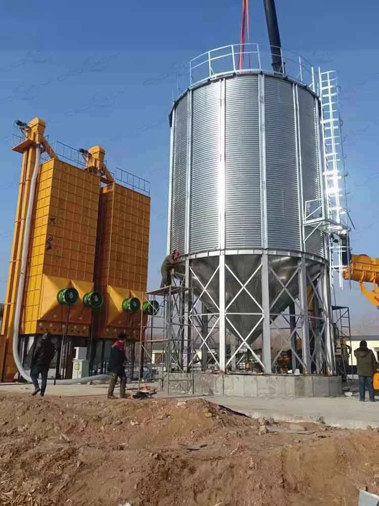 Maize Seed Wheat Storage Silo System Price Cost Farm Storage Corn Rice Grain Steel Silo for Sale