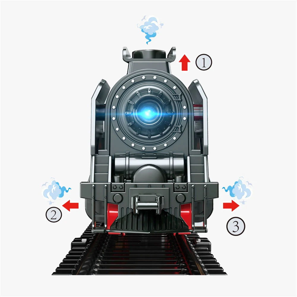 La ranura de vapor de plástico Tren Eléctrico modelo vía tren humo Conjunto de juguetes